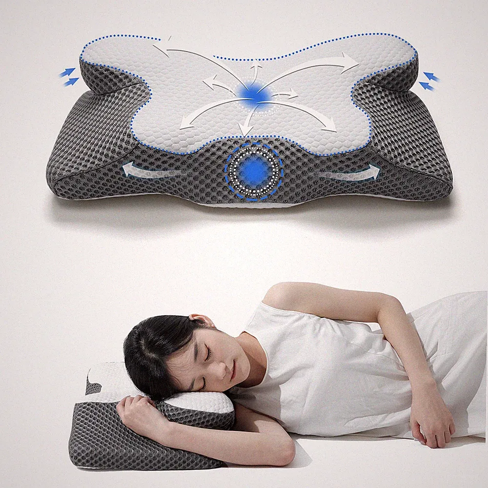 Nackenstützkissen Kopfkissen Memory Foam Orthopädisches Seitenschläferkissen