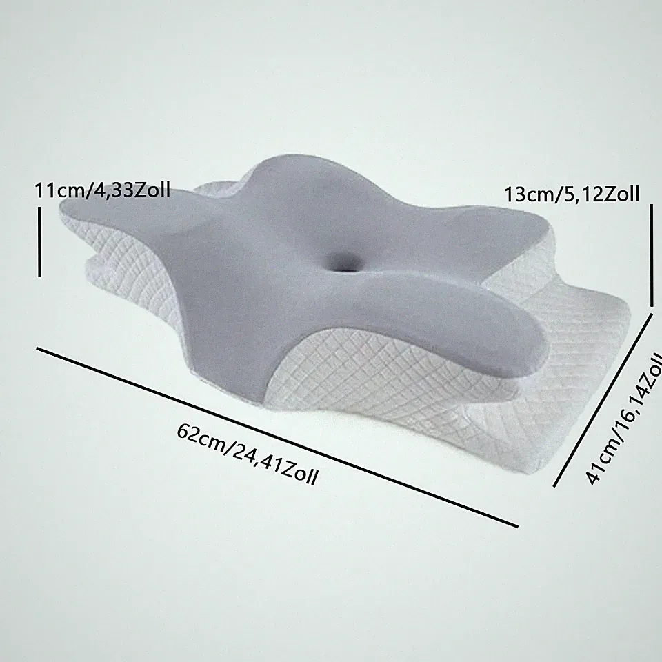 Nackenstützkissen Memory Foam, ergonomisches Kopfkissen orthopädisches-Kissen DE