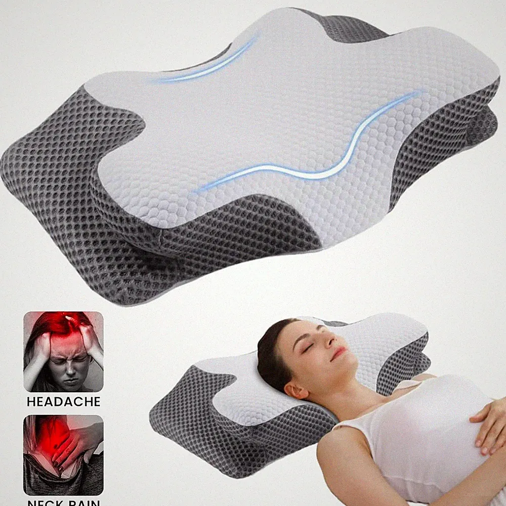 Nackenstützkissen Memory Foam Orthopädisches Kissen Schlafkissen Kopfkissen 13cm