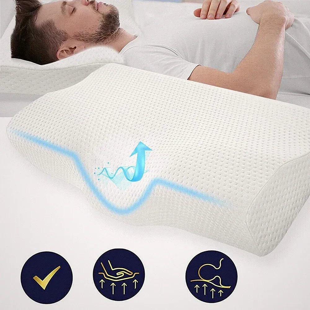 Nackenstützkissen Memory Foam Schlafkissen Kopfkissen Nackenkissen Orthopädisch