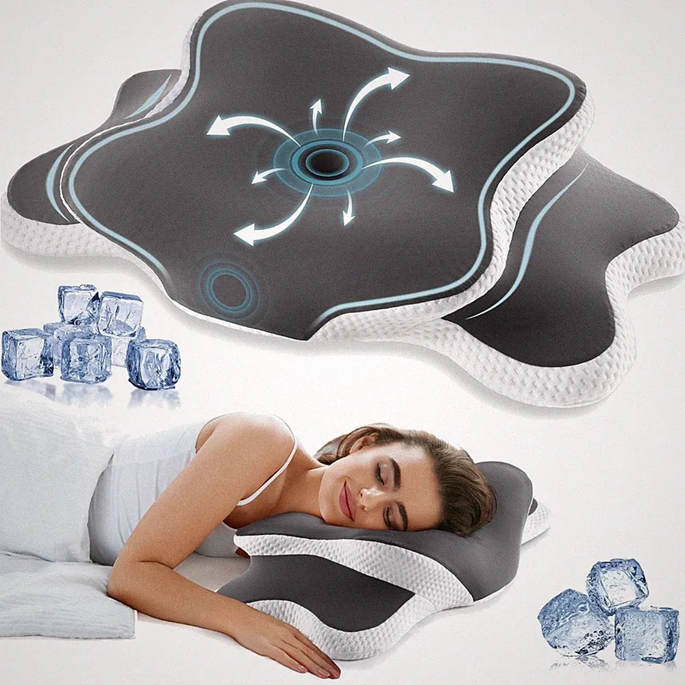 Nackenstützkissen Memory Foam Seitenschläfer Kopfkissen Orthopädisch