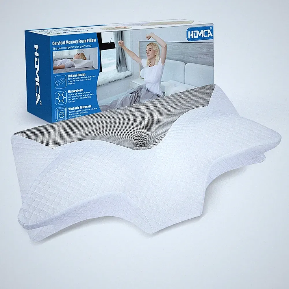 Nackenstützkissen orthopädisch 70x40x8 cm Kopfkissen für Rücken Seitenschläfer
