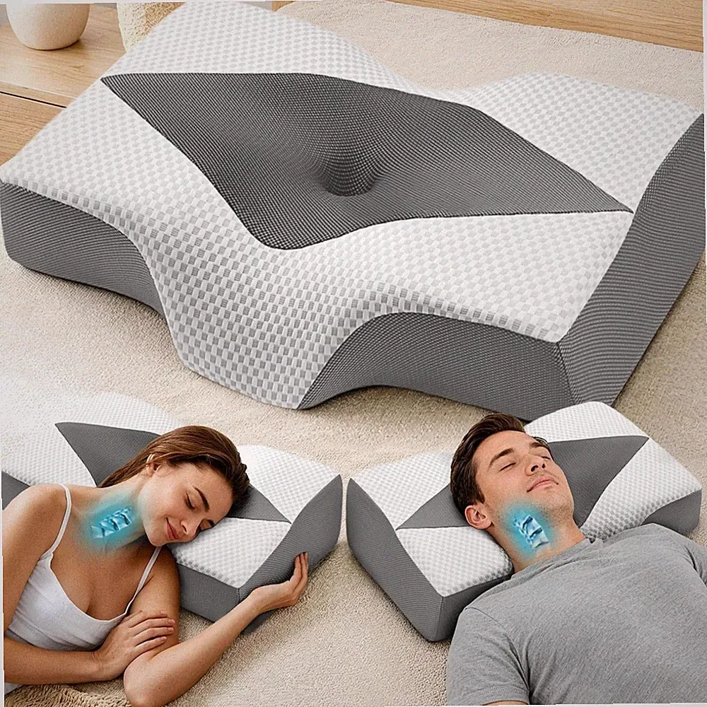 Nackenstützkissen Orthopädisch Memory Foam ergonomisch Seiten Rückenschläfer...