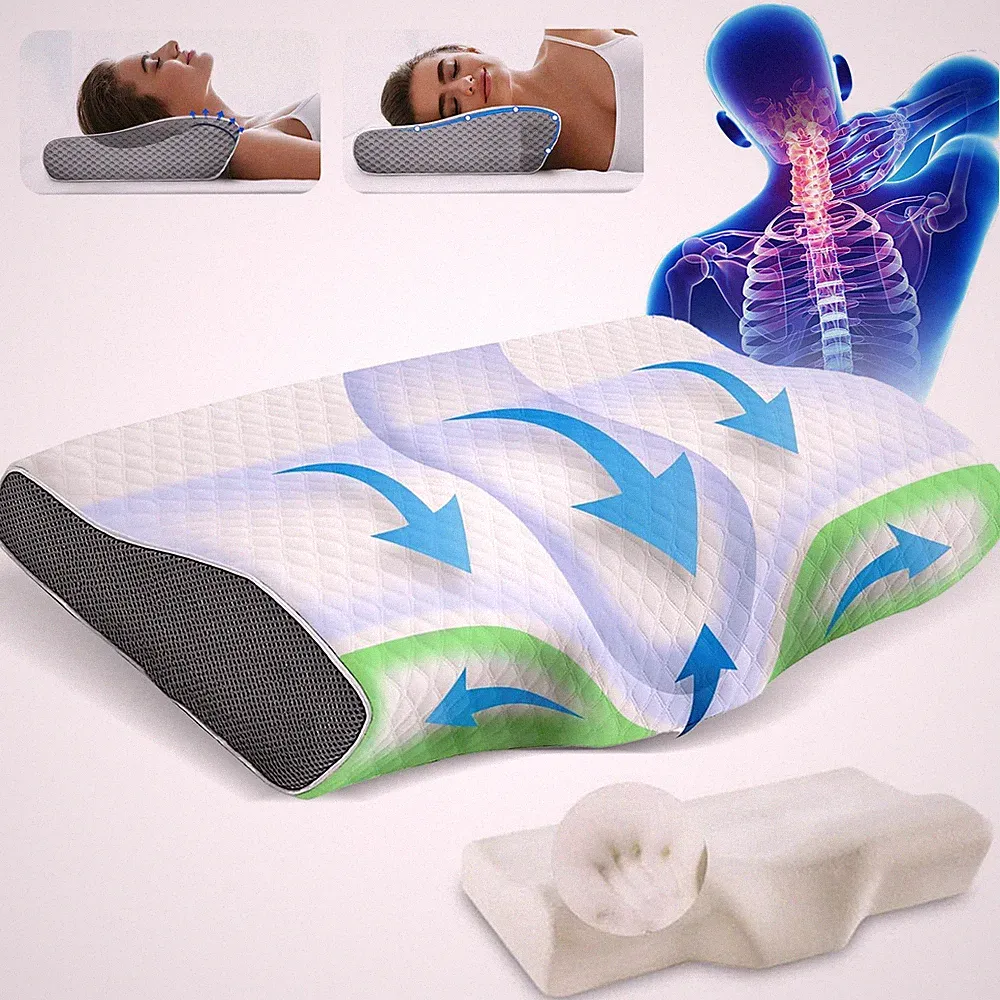 Nackenstützkissen Orthopädisch Memory Foam Schmetterling Design Atmungsaktiv