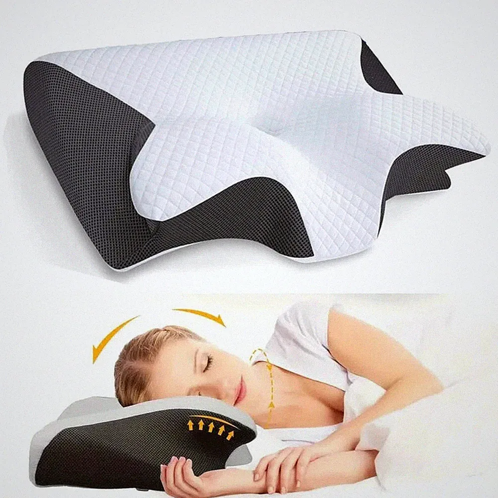 Nackenstützkissen Orthopädisches Kissen Kopfkissen Nackenschmerzen Memory Foam