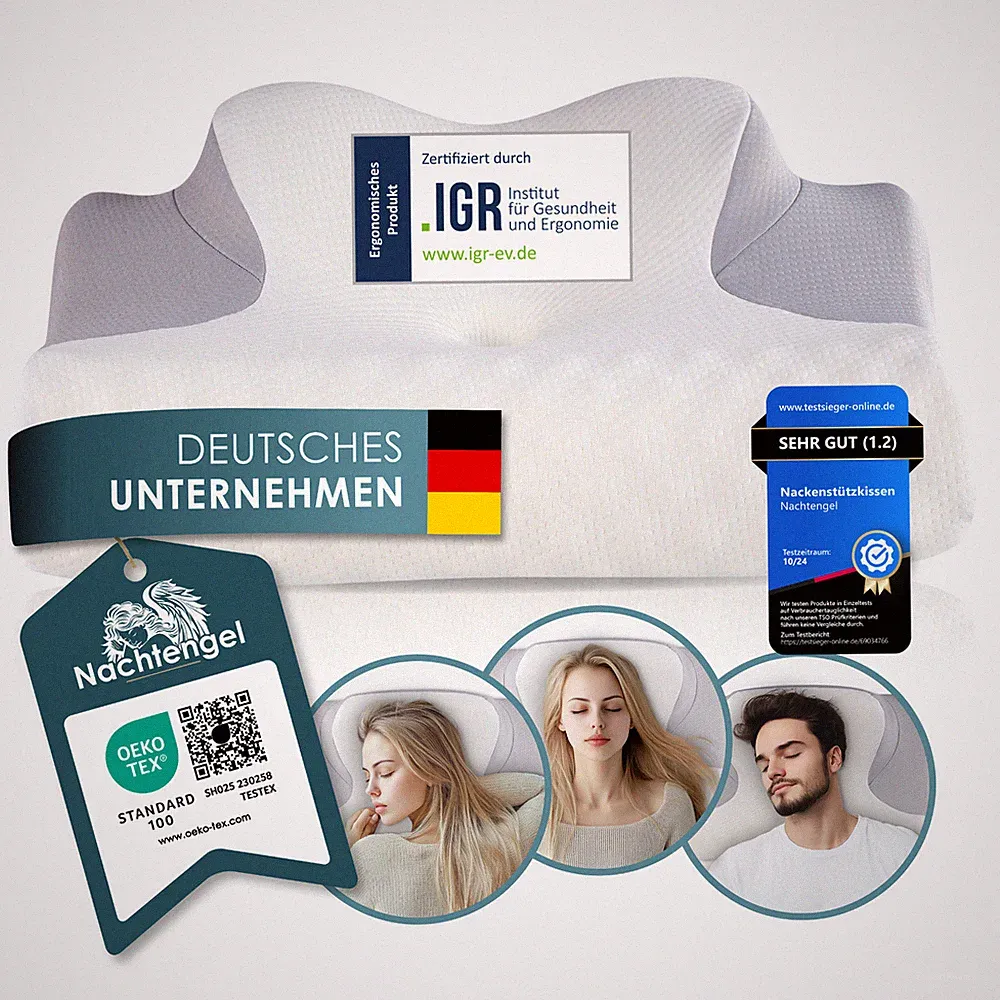 Nackenstützkissen Orthopädisches Memory Foam Kopfkissen Ergonomisch B-Ware!
