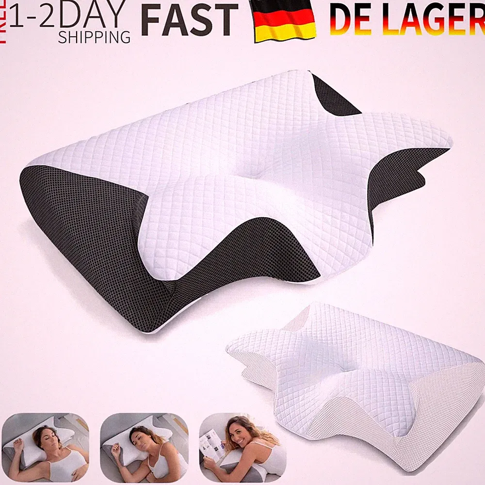 Nackenstützkissen Orthopädisches Schlafkissen Memory Foam Kopfkissen ergonomisch