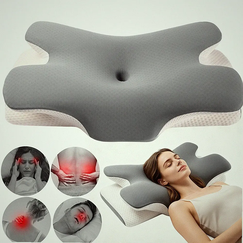 Nackenstützkissen Seitenschläferkissen Kissen Ergonomisch Orthopädisch Waschbar