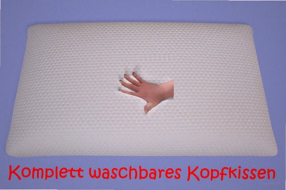 NEU komplett waschbares GEL Gelschaum Kopfkissen 80x40 Höhe 12 cm waschbar NEU
