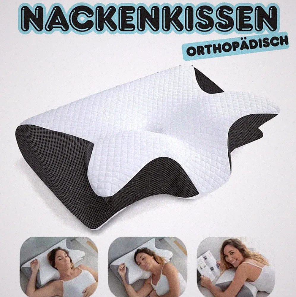 NEU Nacken Therapiekissen Memory Schaum Anthrazit Nackenschmerzen Ergonomisch DE