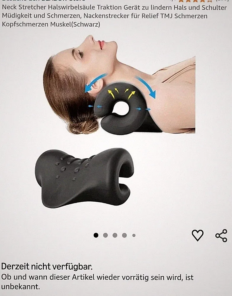NEU OVP Orthopädisches Nackenstützkissen Hakswirbflsäuke Neck Stretcher TMJ
