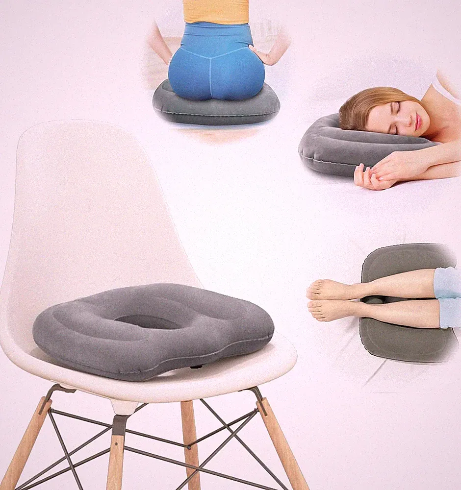 Nevife Aufblasbares Donut Sitzkissen – Orthopädisches Sitzkissen Mit Höhenverste