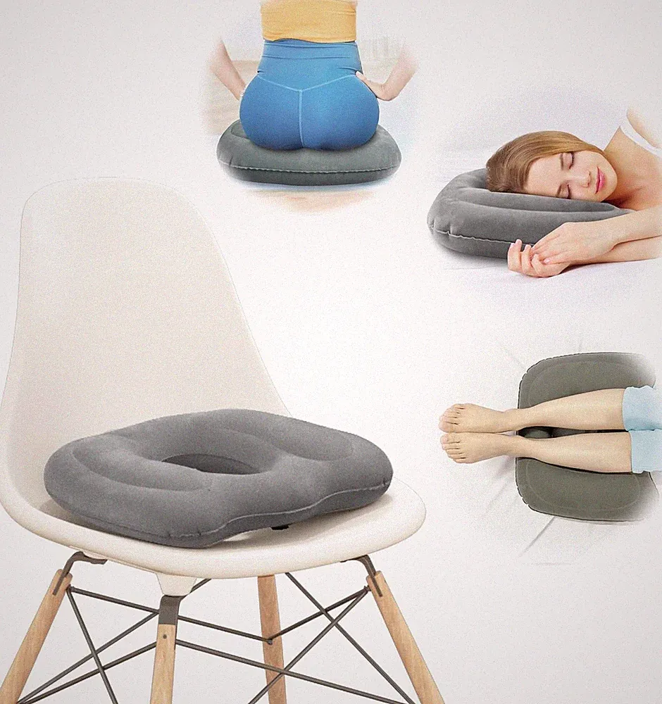 Nevife Aufblasbares Donut Sitzkissen – Orthopädisches Sitzkissen mit Höhenverste