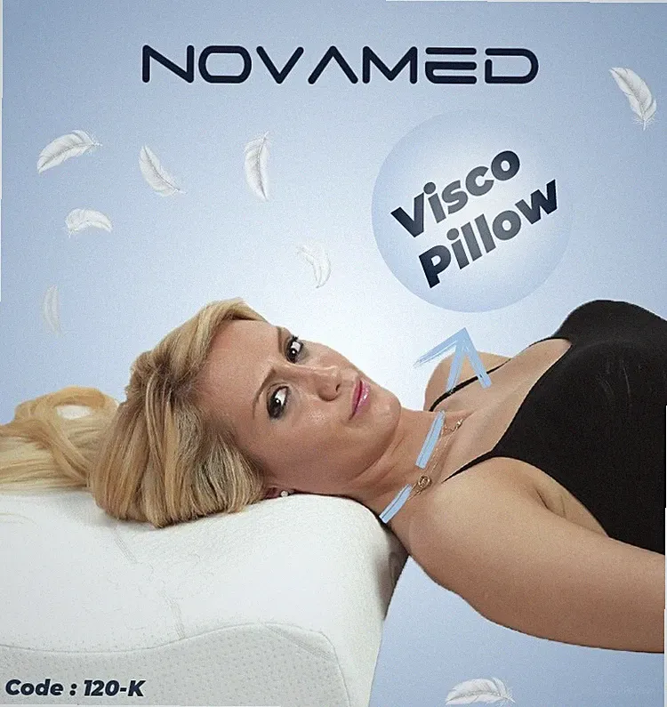 NOVAMED Orthopädisches Viscoschaum Nackenstützkissen Kopfkissen Memoryfoam