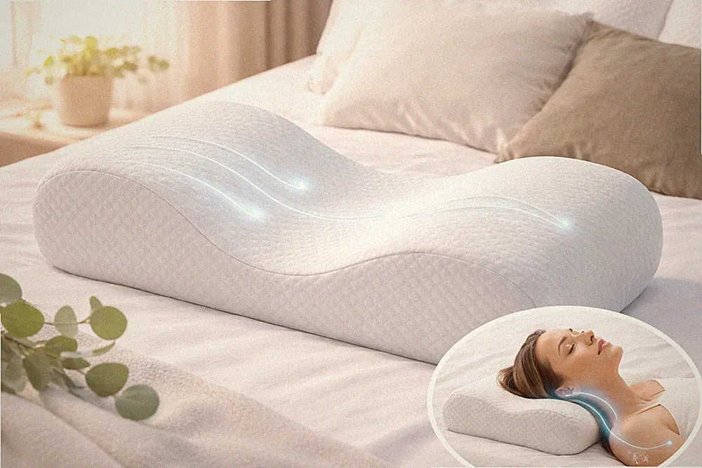 Orbisana Kissen ergonomisch Nackenstützkissen Rückenschläfer Komfort Schlaf