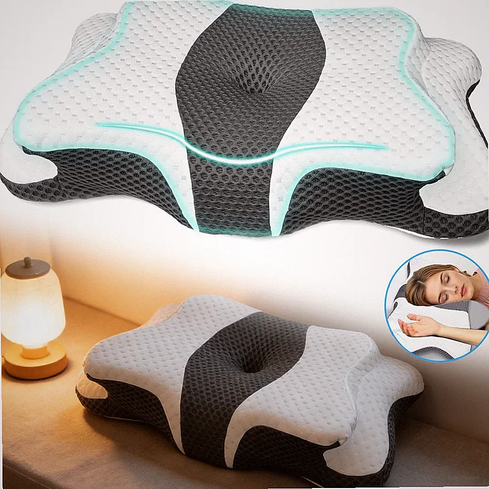 Orthopädisch Kissen Nackenstützkissen Ergonomisch Kopfkissen für Seitenschlaf