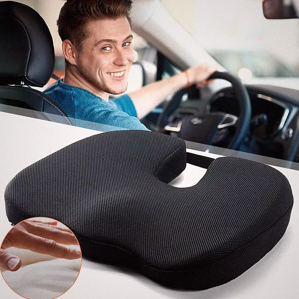 Orthopädisch Sitzkissen Memory Foam Steißbeinkissen Druckentlastung für Hüfte