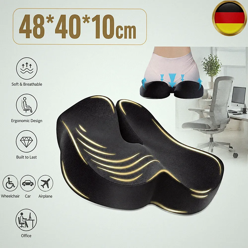 Orthopädisch Steißbeinkissen Sitzkissen Ergonomisch Memory-Schaum Keilkissen