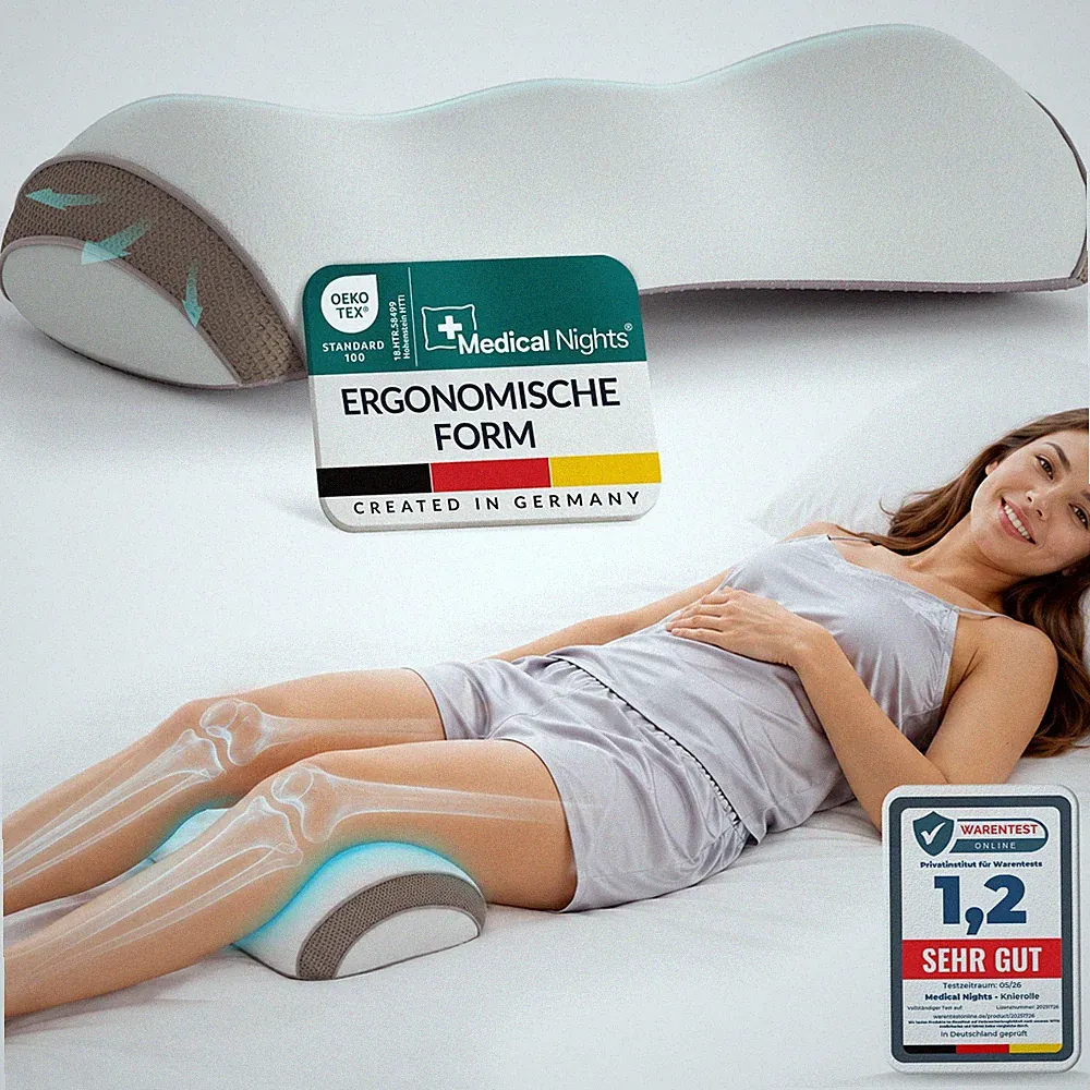 Orthopädische Knierolle Lagerungsrolle Beinkissen Venenkissen Memory Foam