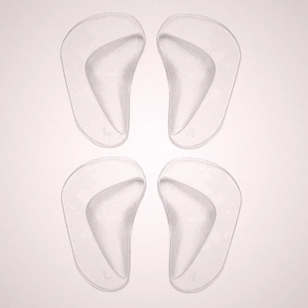 Orthopädische Silikonfüße Fußgewölbe Stützkissen Schuheinlagen Pads (transparent