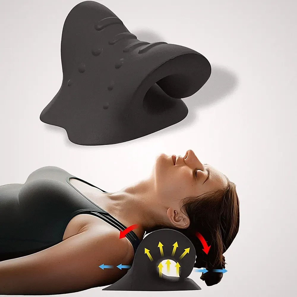 Orthopädischer Nackenstrecker, Nackenstützkissen für Verspannungen und Steifheit