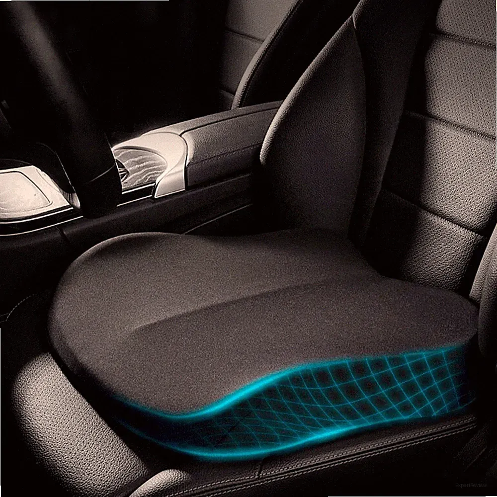 Orthopädisches Autositzkissen aus Memory Foam - Schwarz | Vordersitze Komfort