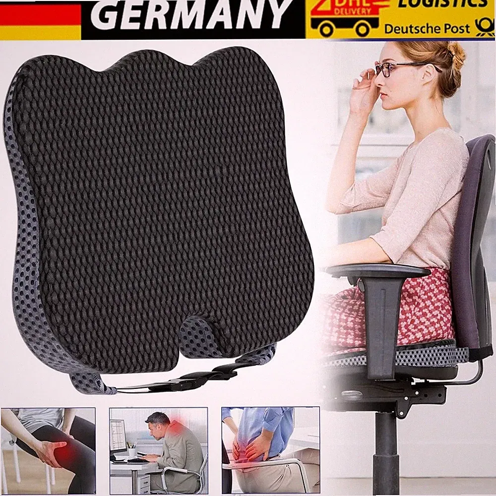 Orthopädisches Autositzkissen Memory Foam Keilkissen Atmungsaktiv Rutschfest