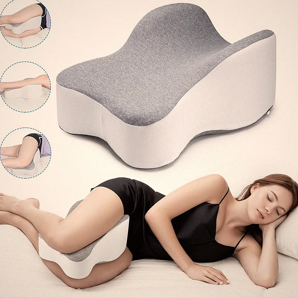 Orthopädisches Beinkissen Schlafkissen Memory Foam Kniekissen für Seitenschläfer