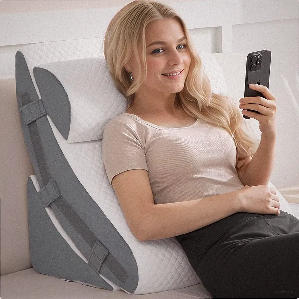 Orthopädisches Bett Keil Kissen Memory Foam verstellbar Bein Knie Unterstützung Rückenschmerzen