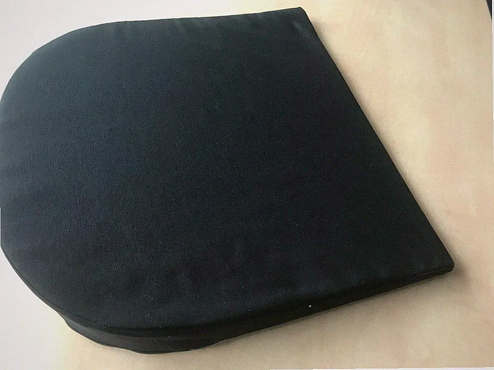 orthopädisches Büro - Keilkissen schwarz 38x38x7:1 cm mit Antirutsch unten