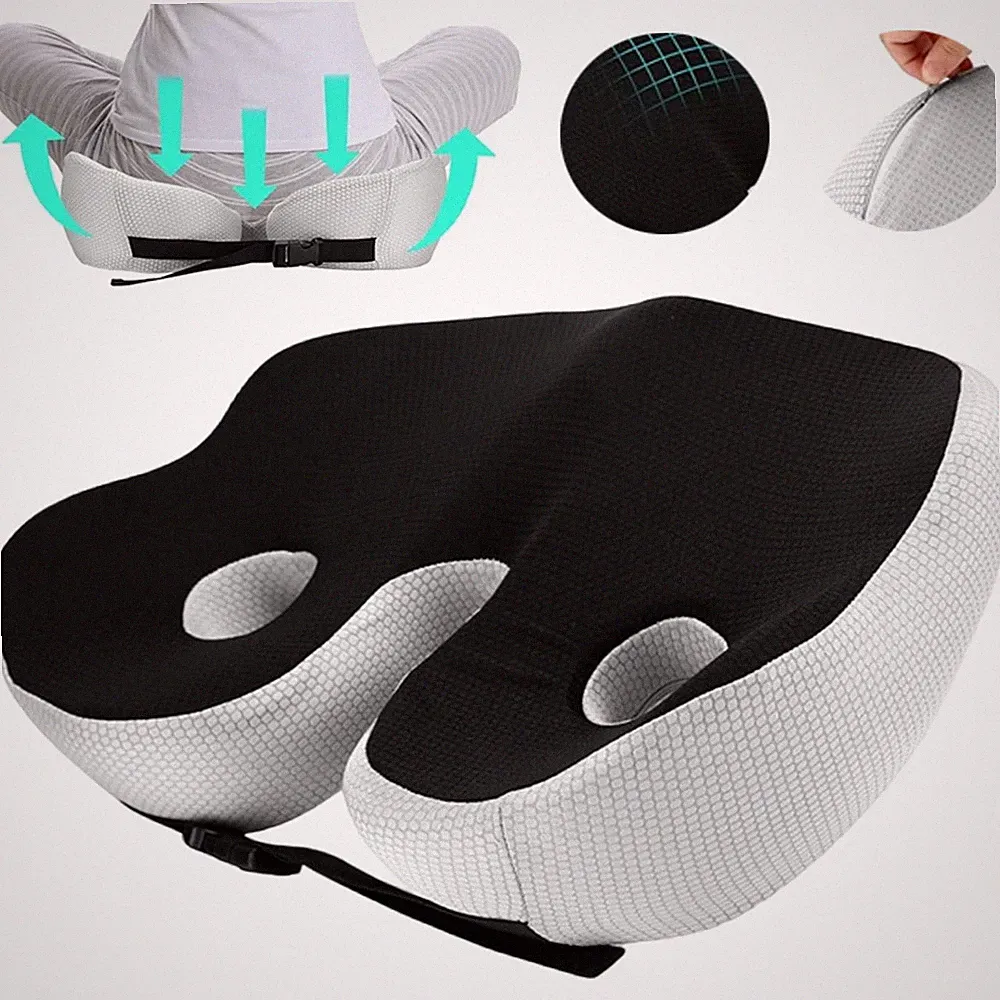 Orthopädisches Foam Sitzkissen für langes Sitzen Büro Auto KFZ Stuhl 48*39*14cm