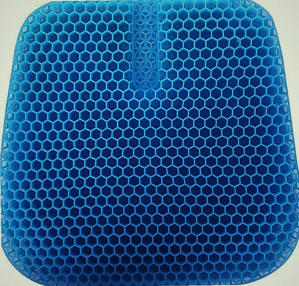 Orthopädisches Gel Sitzkissen - Atmungsaktiv & Rutschfest - 45x42x3cm - Navyblau