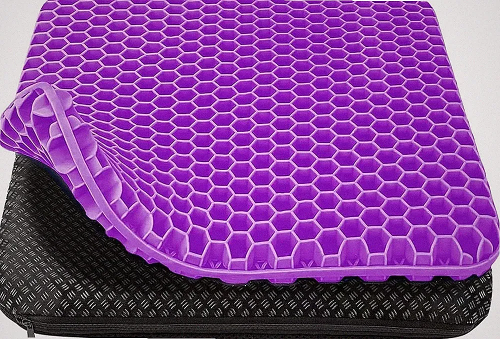 Orthopädisches Gel-Sitzkissen für Bürostuhl und Auto Violett
