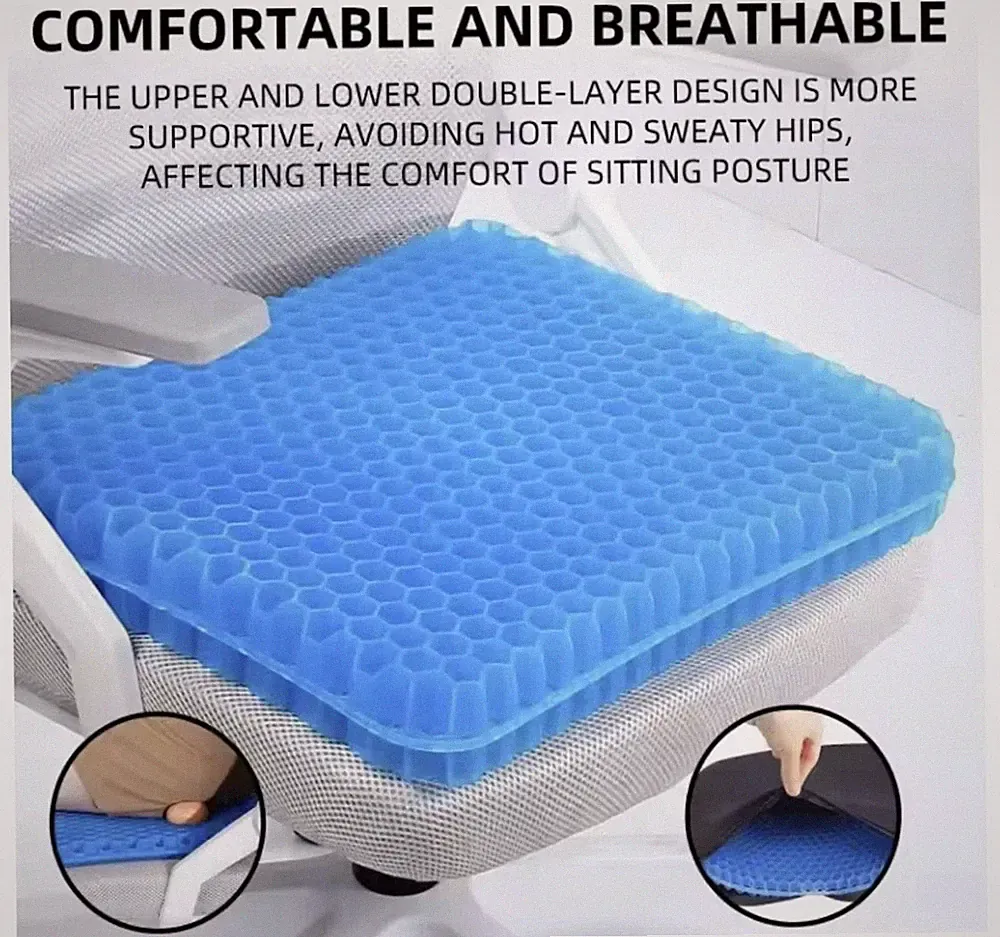 Orthopädisches Gelkissen Memory Foam Sitz Antidekubitus Atmungsaktiv Schmerzmittel