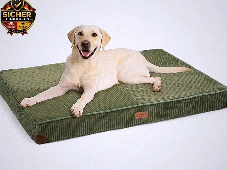 Orthopädisches Hundebett - 91x56x9 cm, waschbares Hundekissen mit wasserdichter