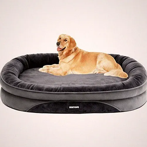 Orthopädisches Hundebett, Hundesofa, Vierseitiges Kissen, Rutschfester Boden