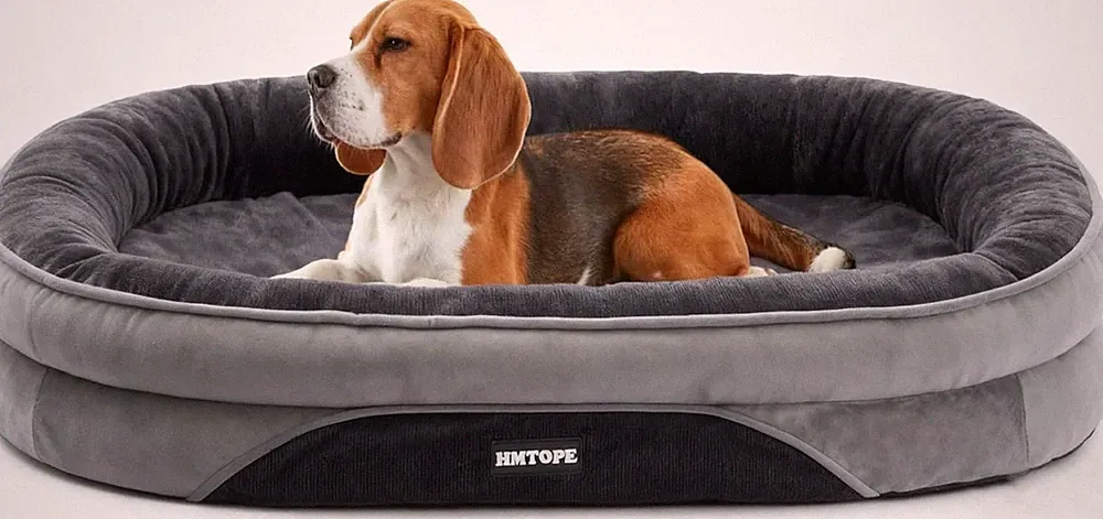Orthopädisches Hundebett, Hundesofa, Vierseitiges Nackenrolle Kissen