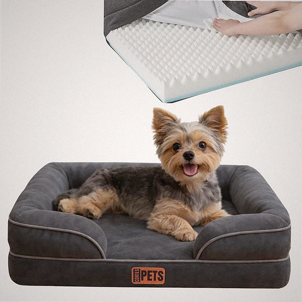 Orthopädisches Hundebett Memory Foam wasserfest Hundekissen