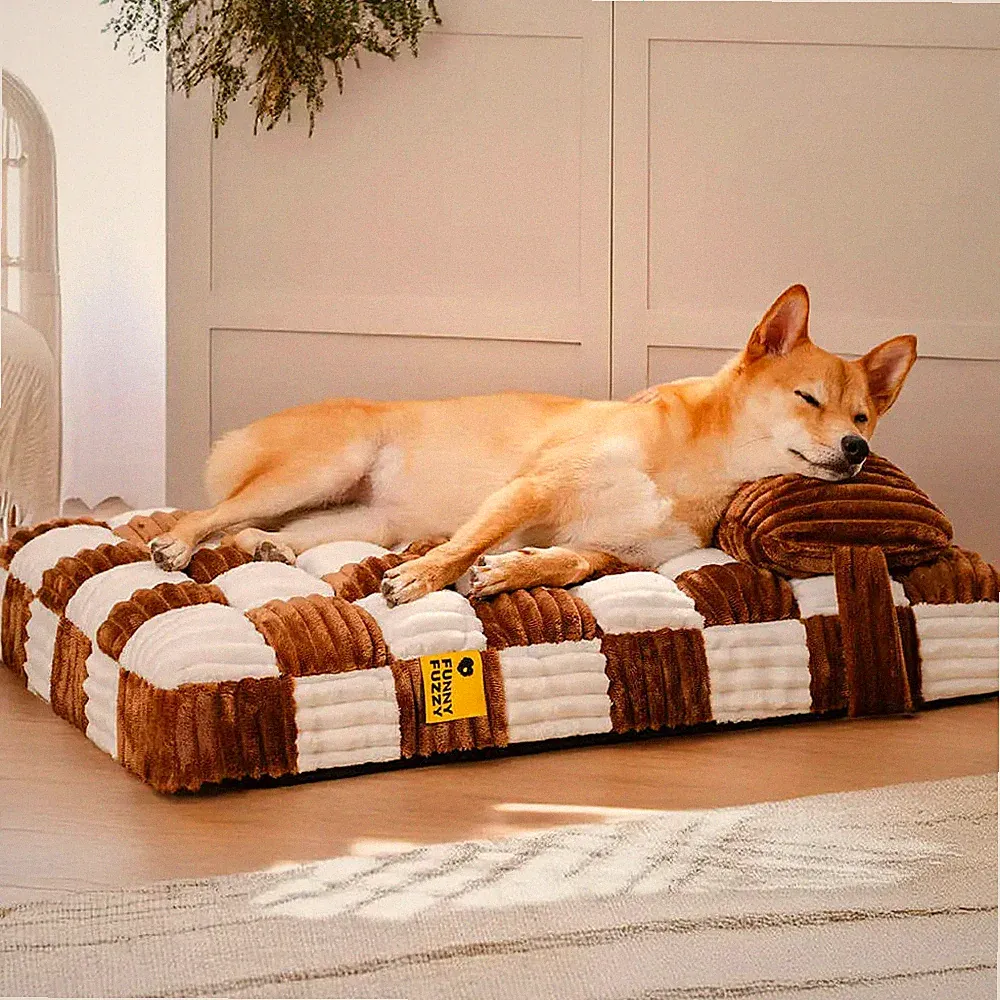 Orthopädisches Hundebett Plüsch Kissen Groß Klein Weich Komfort Matte