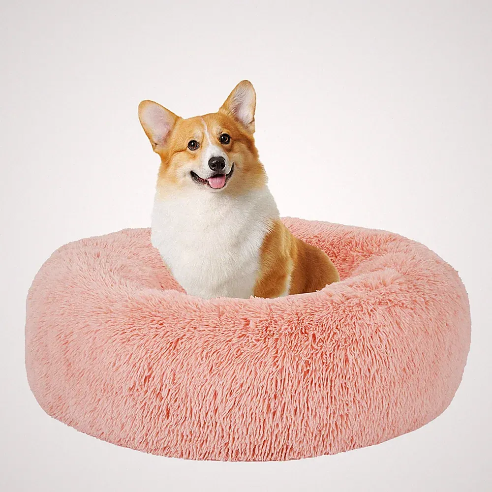 Orthopädisches Hundebett rund Hundekissen Hundesofa Katzenbett Donut Kuscheli...