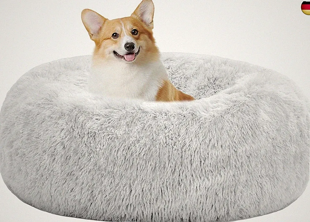 Orthopädisches Hundebett rund Hundekissen Hundesofa Katzenbett Donut Kuscheliges