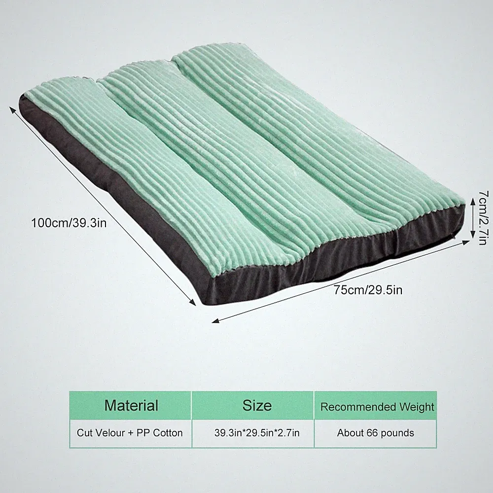 Orthopädisches Hundebett Waschbar Robust Hundekissen Haustierbett Sofa Grün L XL