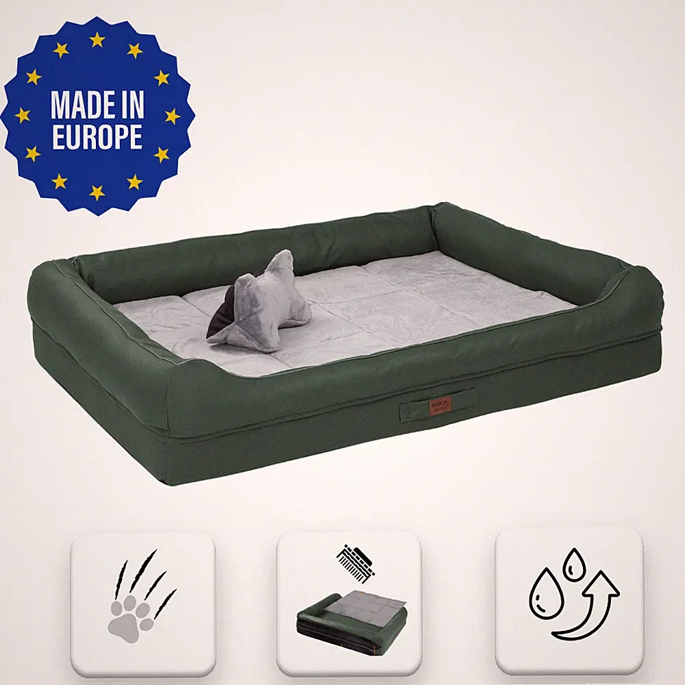 orthopädisches Hundebett XXXL Hundesofa 120x80cm Hundecouch für große Hunde Auto