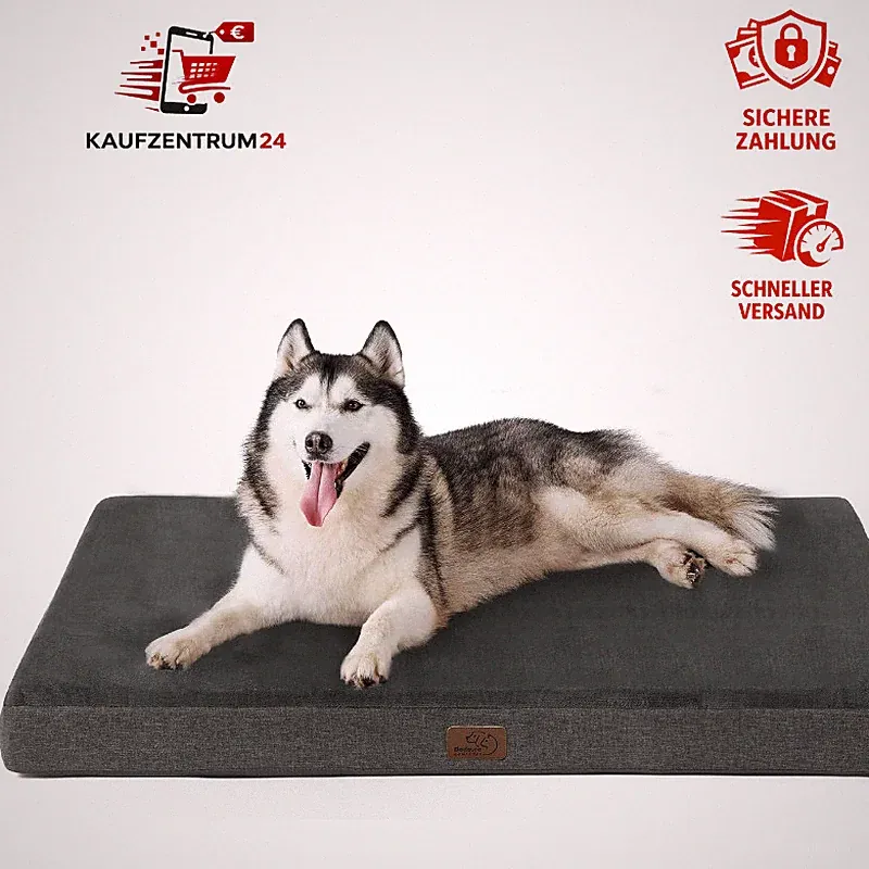 Orthopädisches Hundekissen 120x74x10cm waschbar für große Hunde
