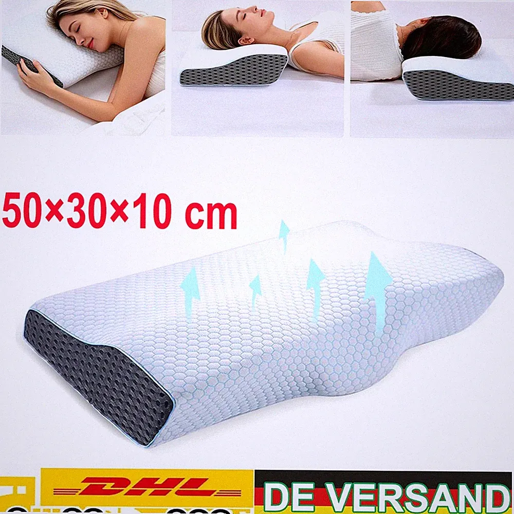 Orthopädisches Kissen Ergonomisches Kopfkissen Nackenschmerzen aus Memory Foam！