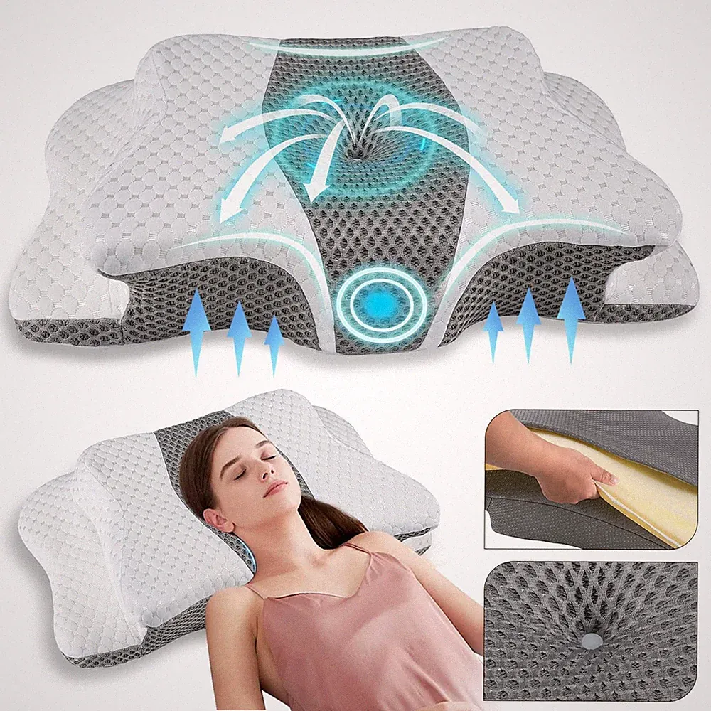 Orthopädisches Kissen Ergonomisches Kopfkissen Nackenschmerzen aus Memory Foam