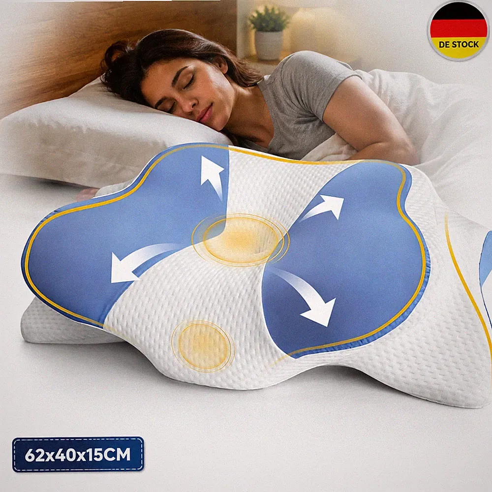 Orthopädisches Kissen Kopfkissen Memory Foam Für Rückenschläfer Ergonomisches