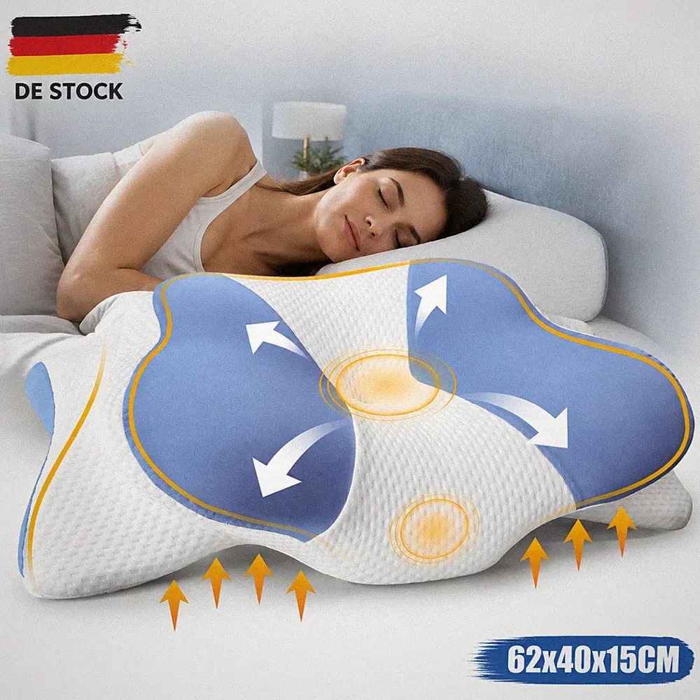Orthopädisches Kissen Kopfkissen Memory Foam Für Seitenschläfer Nackenkissen DE