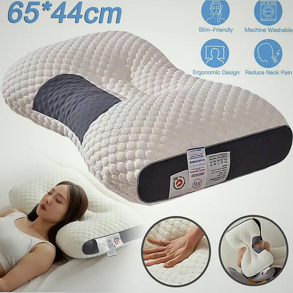 Orthopädisches Kissen Kopfkissen Nackenkopfkissen Seitenschläferkissen 65*44cm