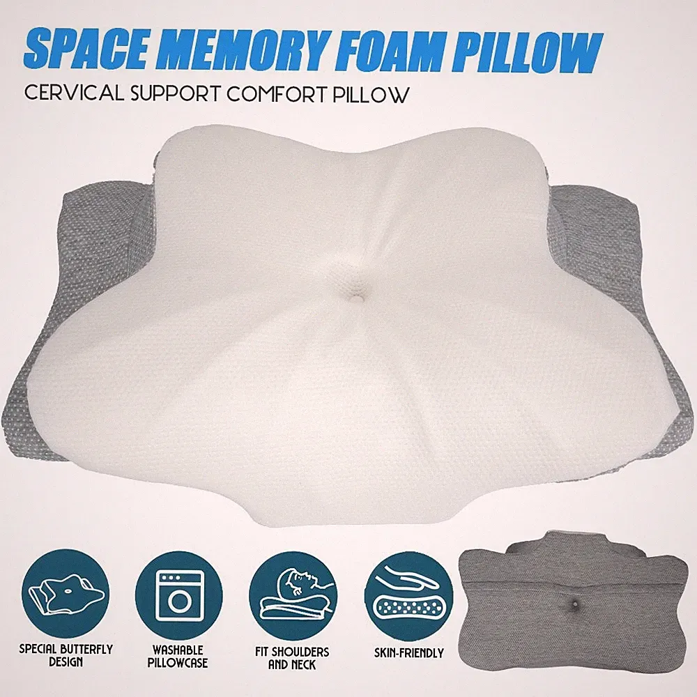 Orthopädisches Kissen Kopfkissen Nackenschmerzen aus Memory Foam Nackenkissen DE